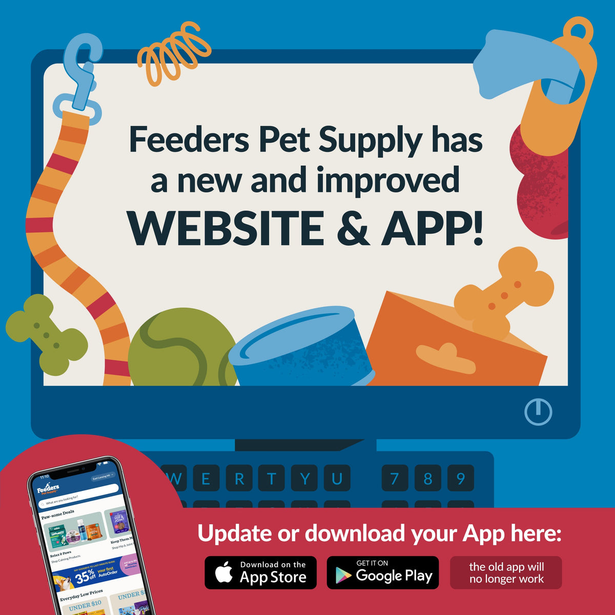 Meet the New Feeders Pet Supply Website & App!