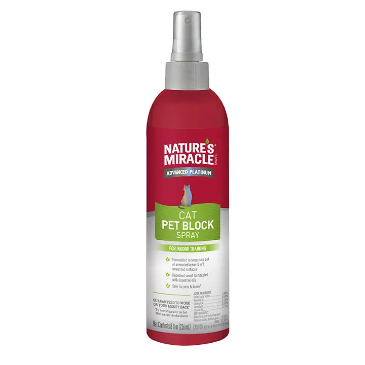 Nature's Miracle Advanced Platinum Cat Pet Block Spray for Indoor