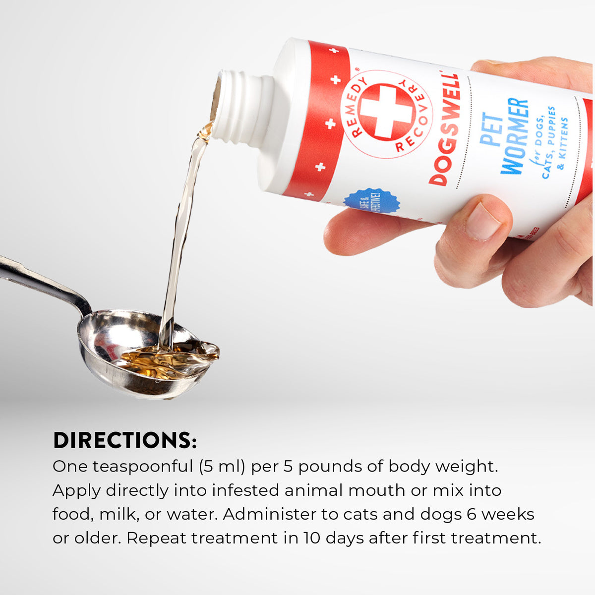 Cardinal Pet Care Remedy+Recovery Pet Wormer for Dogs, Cats, Puppies & Kittens 8 oz