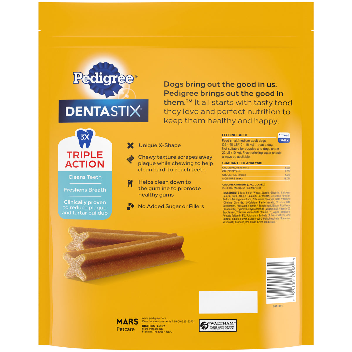 Pedigree Dentastix Small/Medium Original Flavor Dental Treats