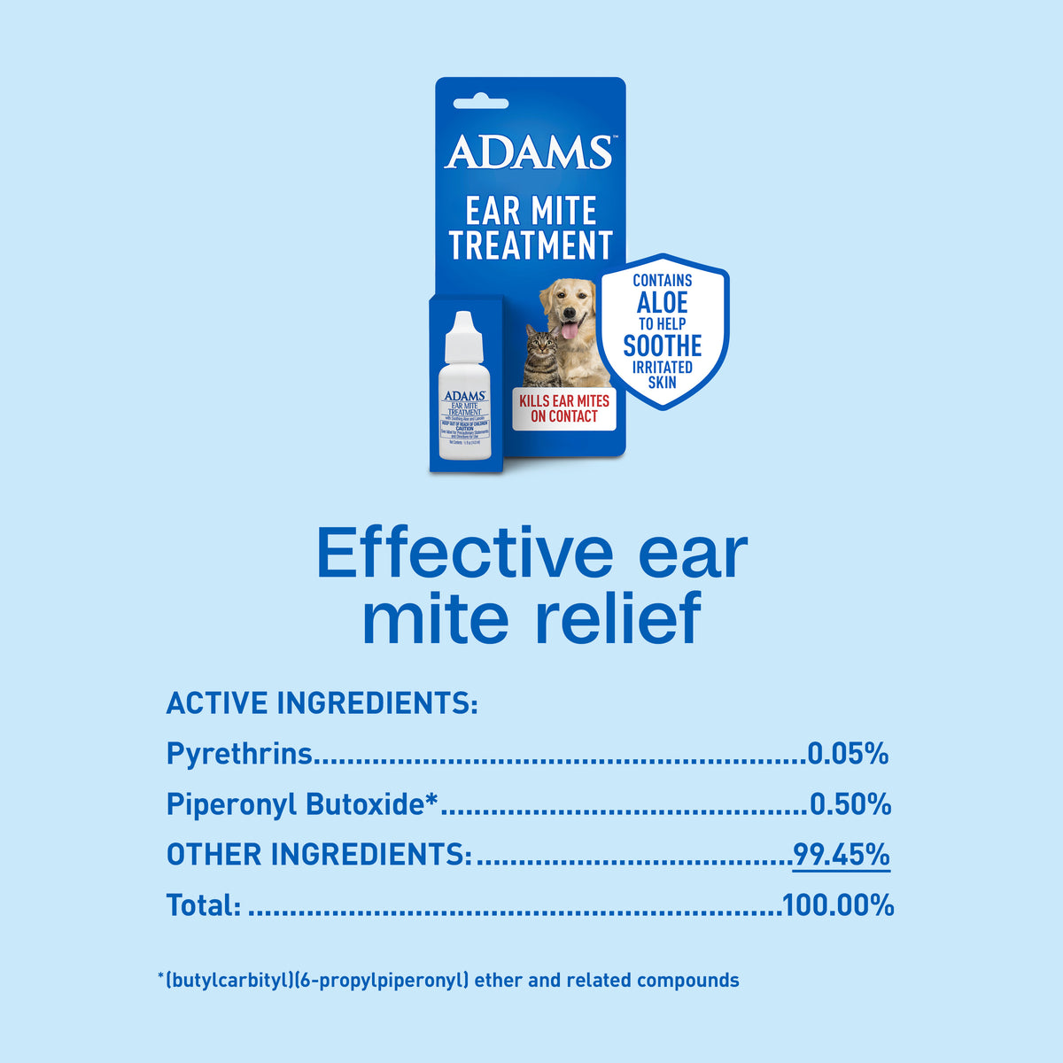 Adams Clear Ear Mite Treatment for Dogs & Cats .5 oz