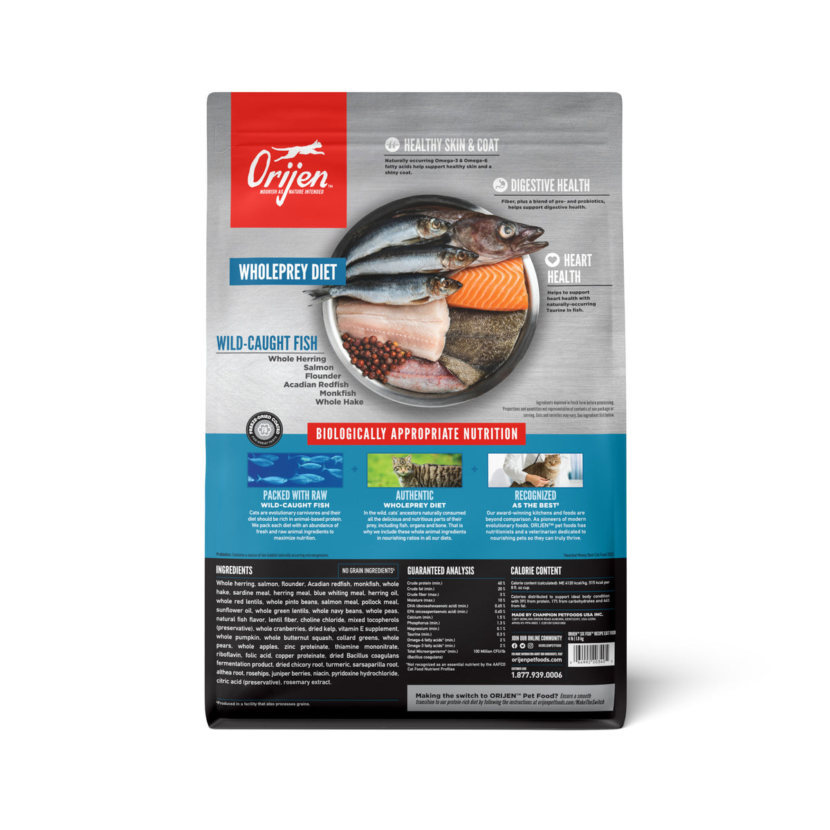 ORIJEN Six Fish Biologically Appropriate Grain-Free Dry Cat Food