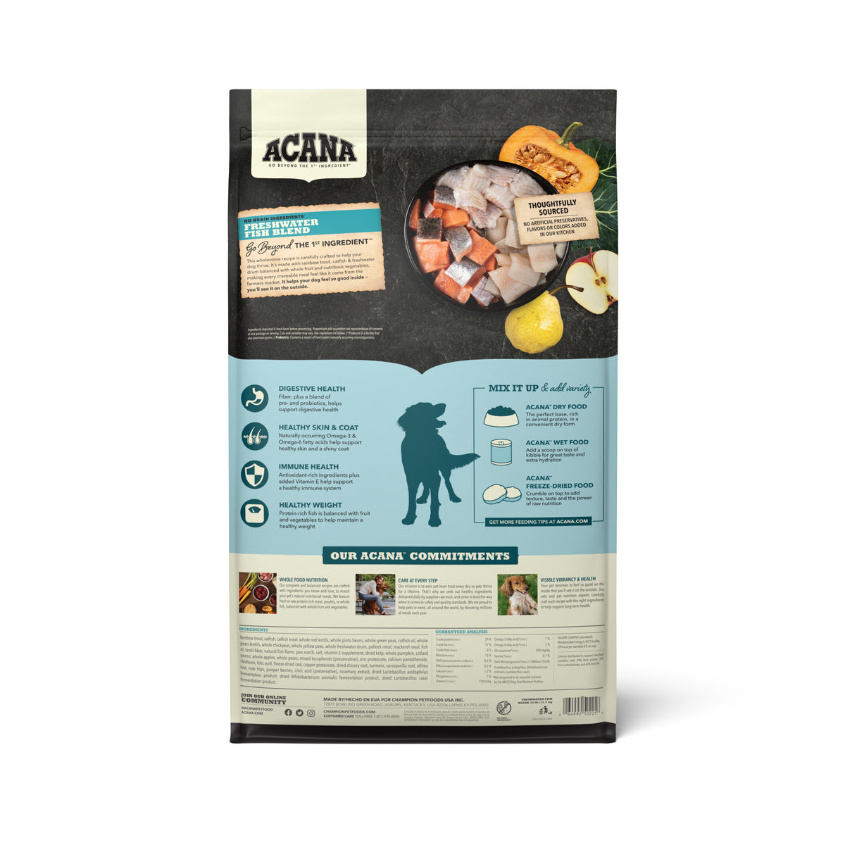 Acana Freshwater Fish Formula Grain-Free Dry Dog Food 25 lb