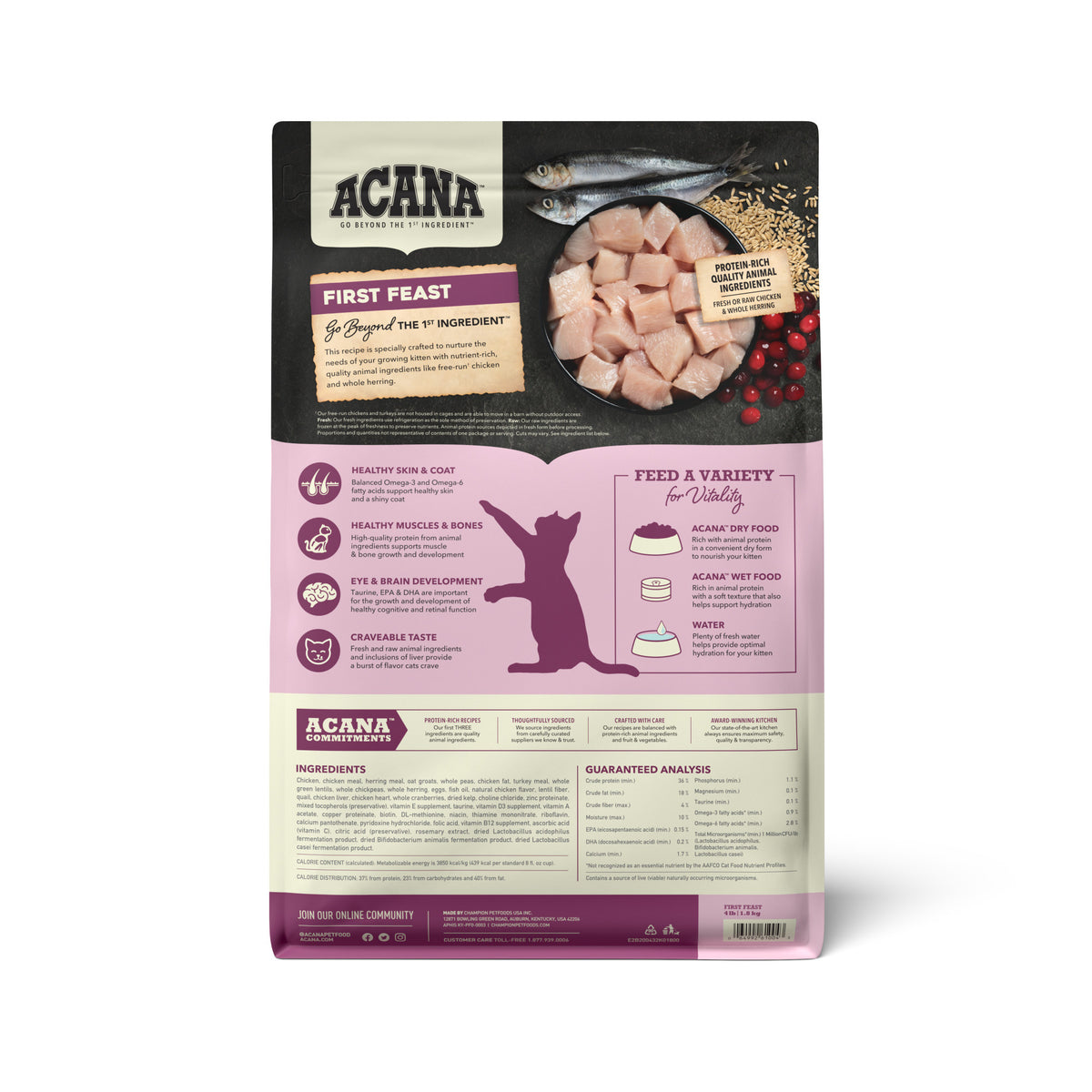 Acana First Feast Dry Kitten Food 4 lb
