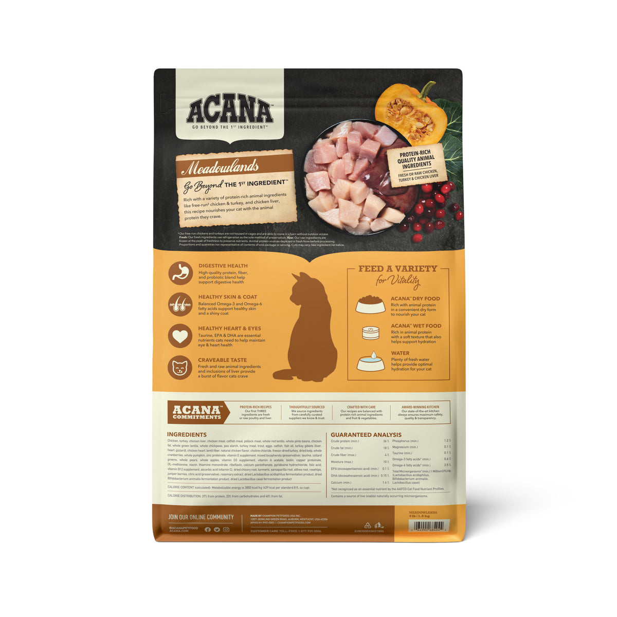 Acana Meadowlands Grain-Free Dry Cat Food