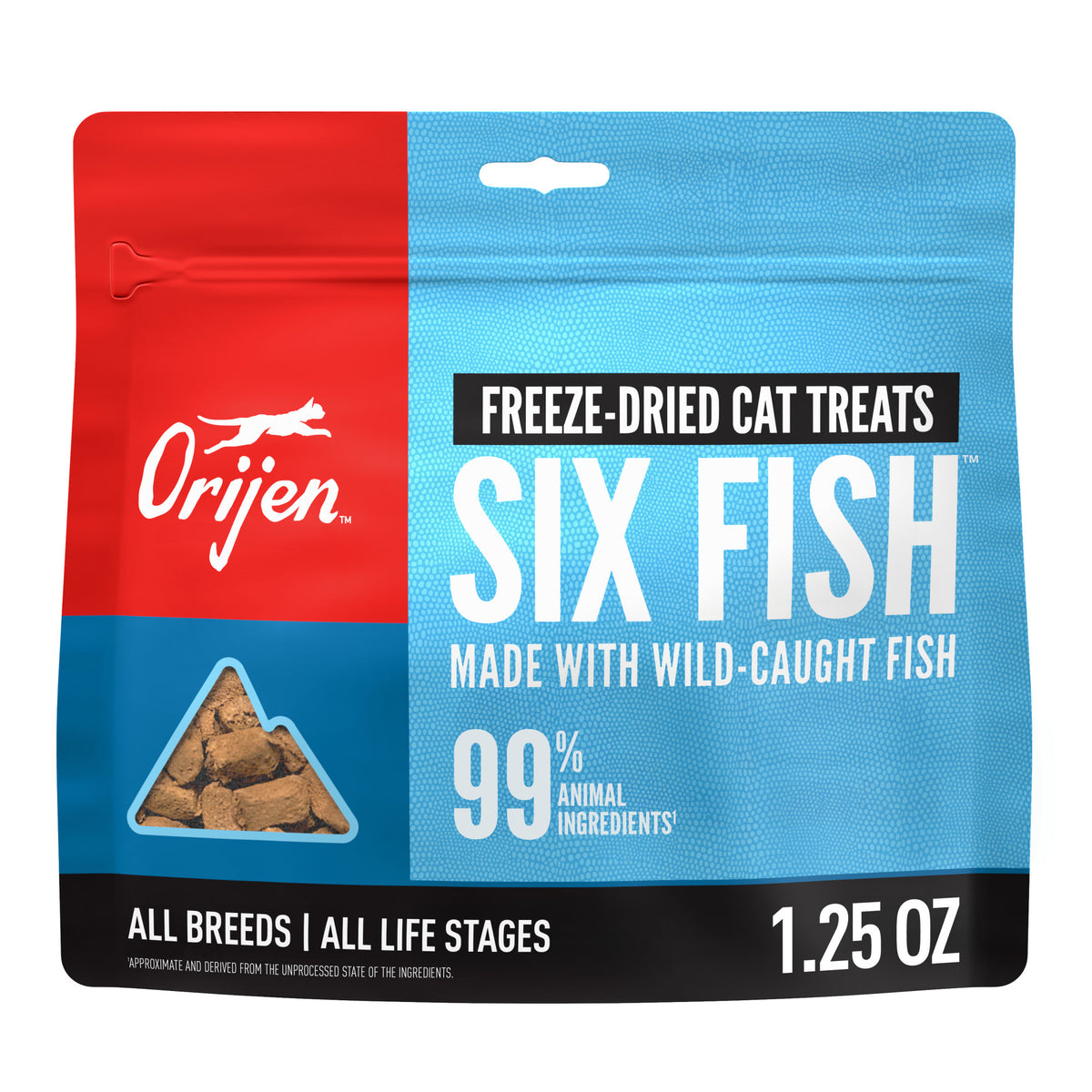 Orijen Biologically Appropriate Six Fish Freeze-Dried Cat Treats 1.25 oz