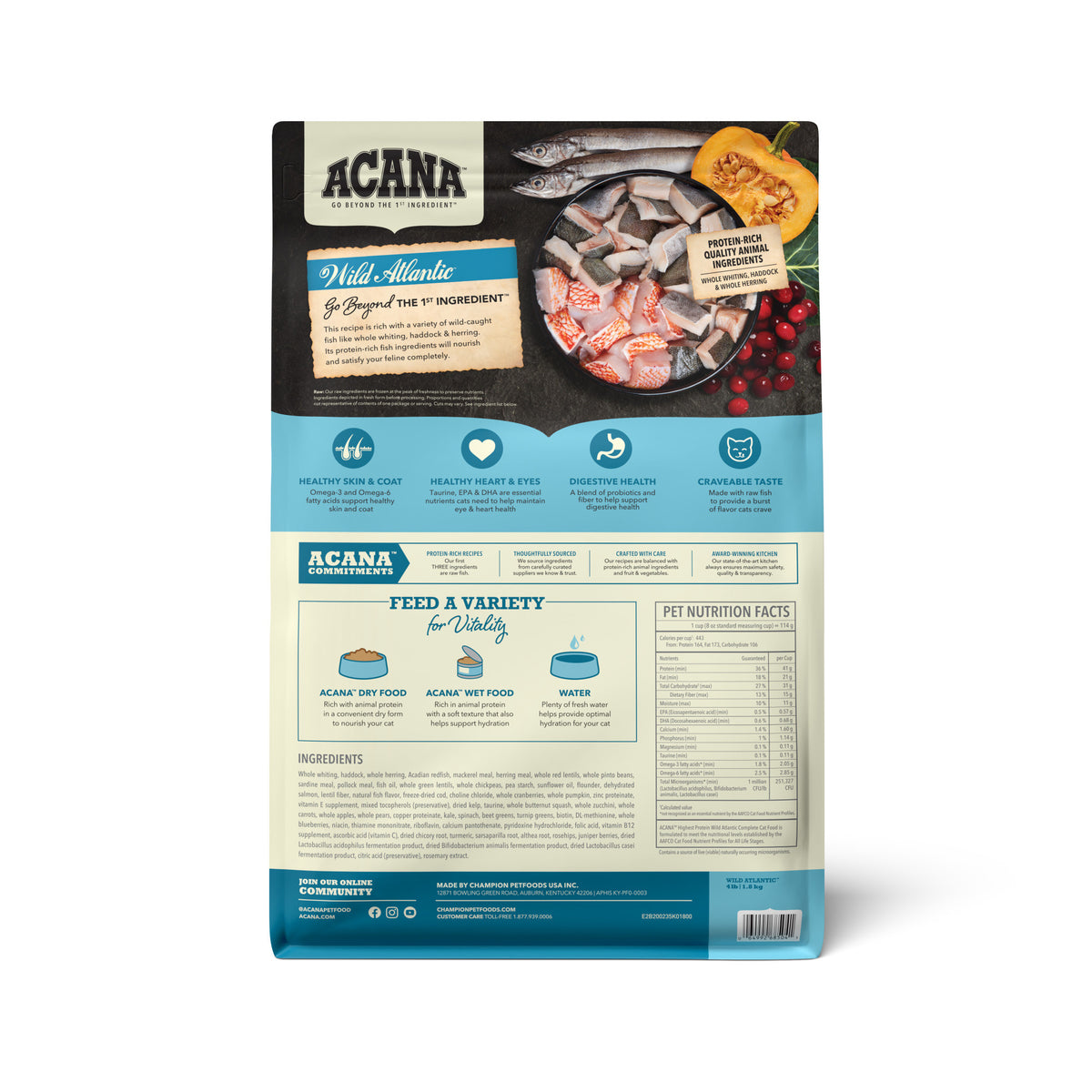 Acana Wild Atlantic Grain-Free Dry Cat Food 4 lb