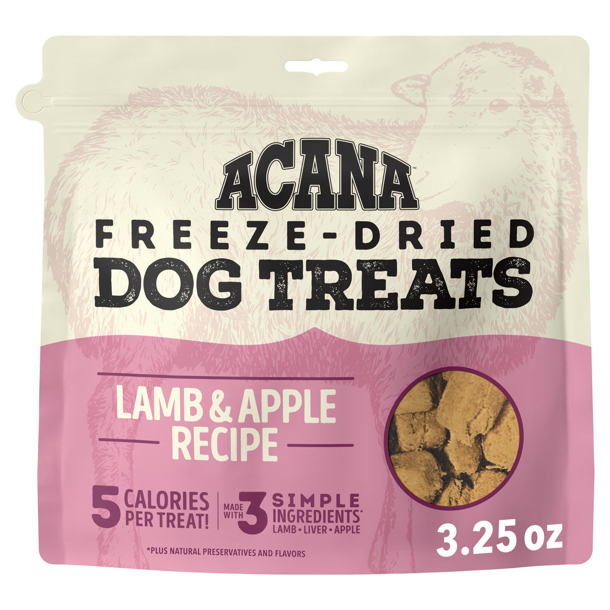 Acana Freeze-Dried Dog Treats Lamb & Apple Recipe 3.25 oz