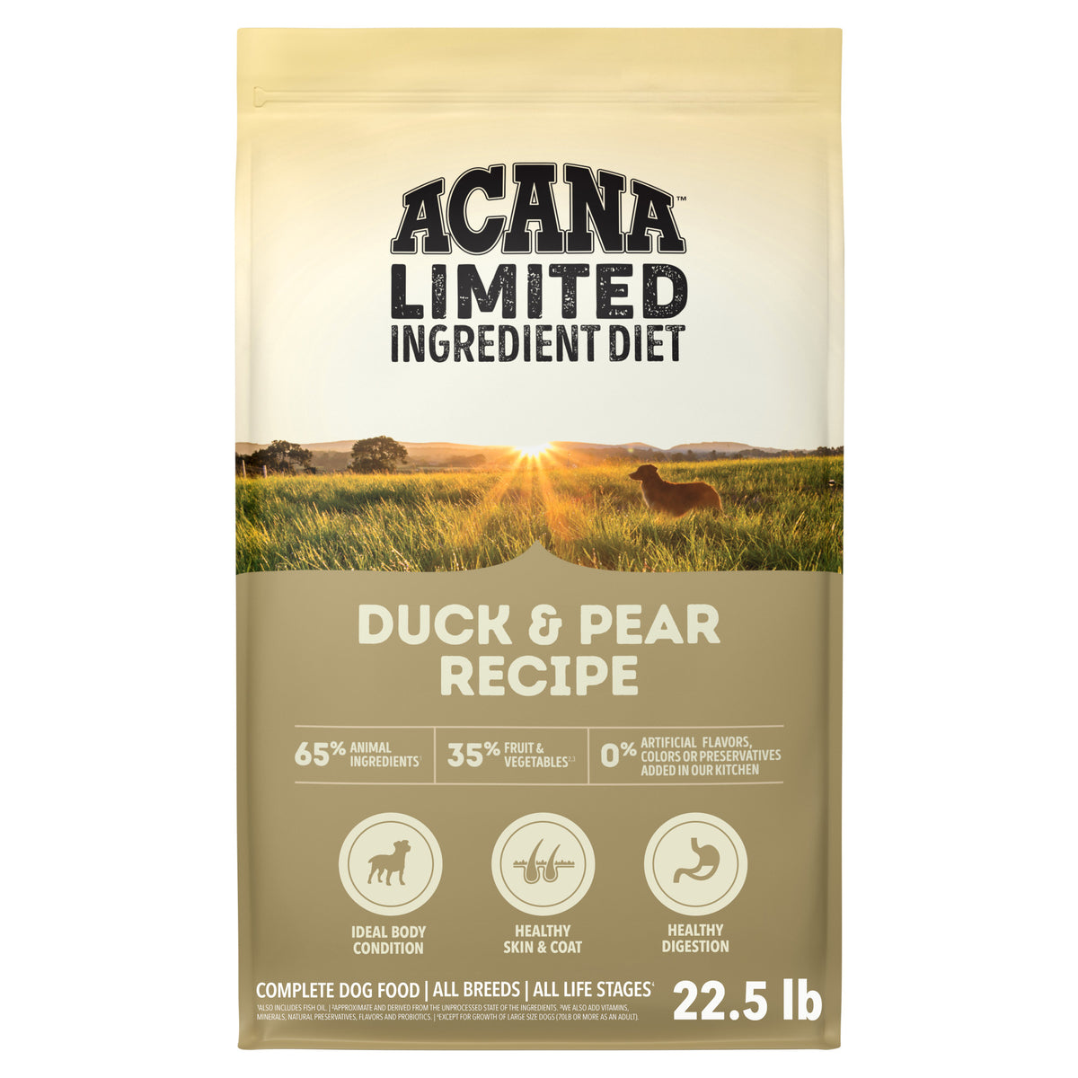 Acana Limited Ingredient Duck & Pear Recipe Dry Dog Food 22.5 lb