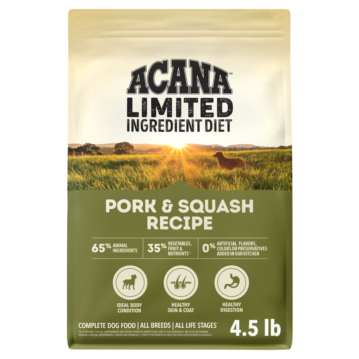 Acana Limited Ingredient Diet Grain-Free Pork & Squash Recipe Dry Dog Food 22.5 lb