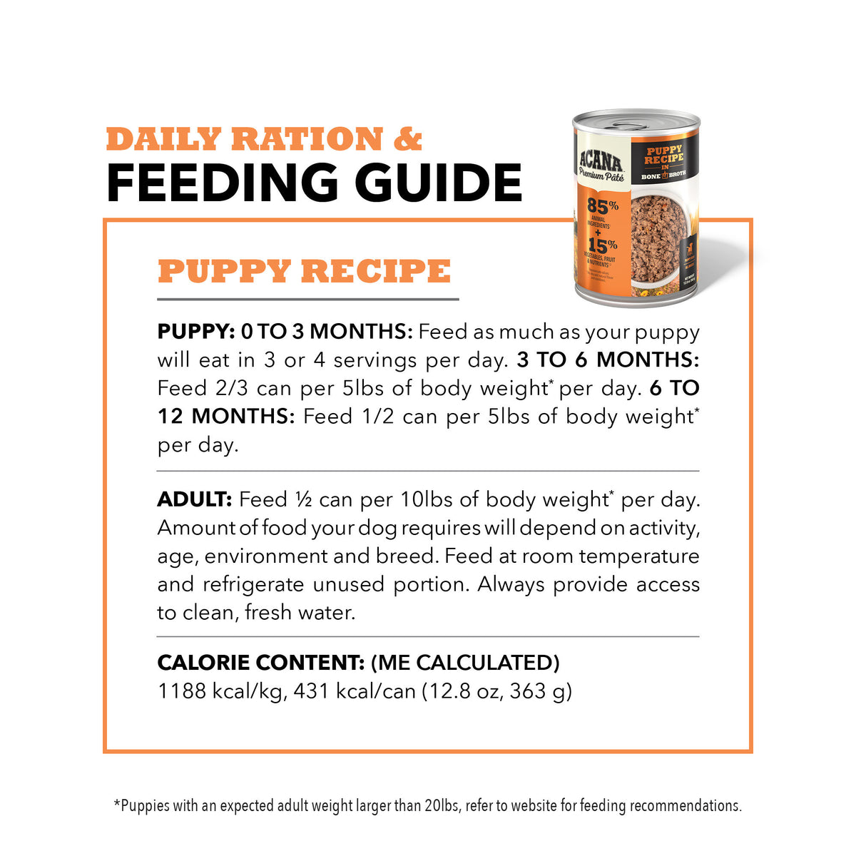 ACANA Premium Pate Puppy Recipe In Bone Broth Wet Dog Food