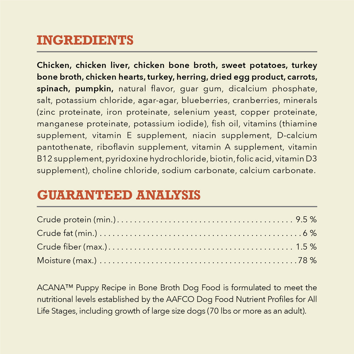 ACANA Premium Pate Puppy Recipe In Bone Broth Wet Dog Food