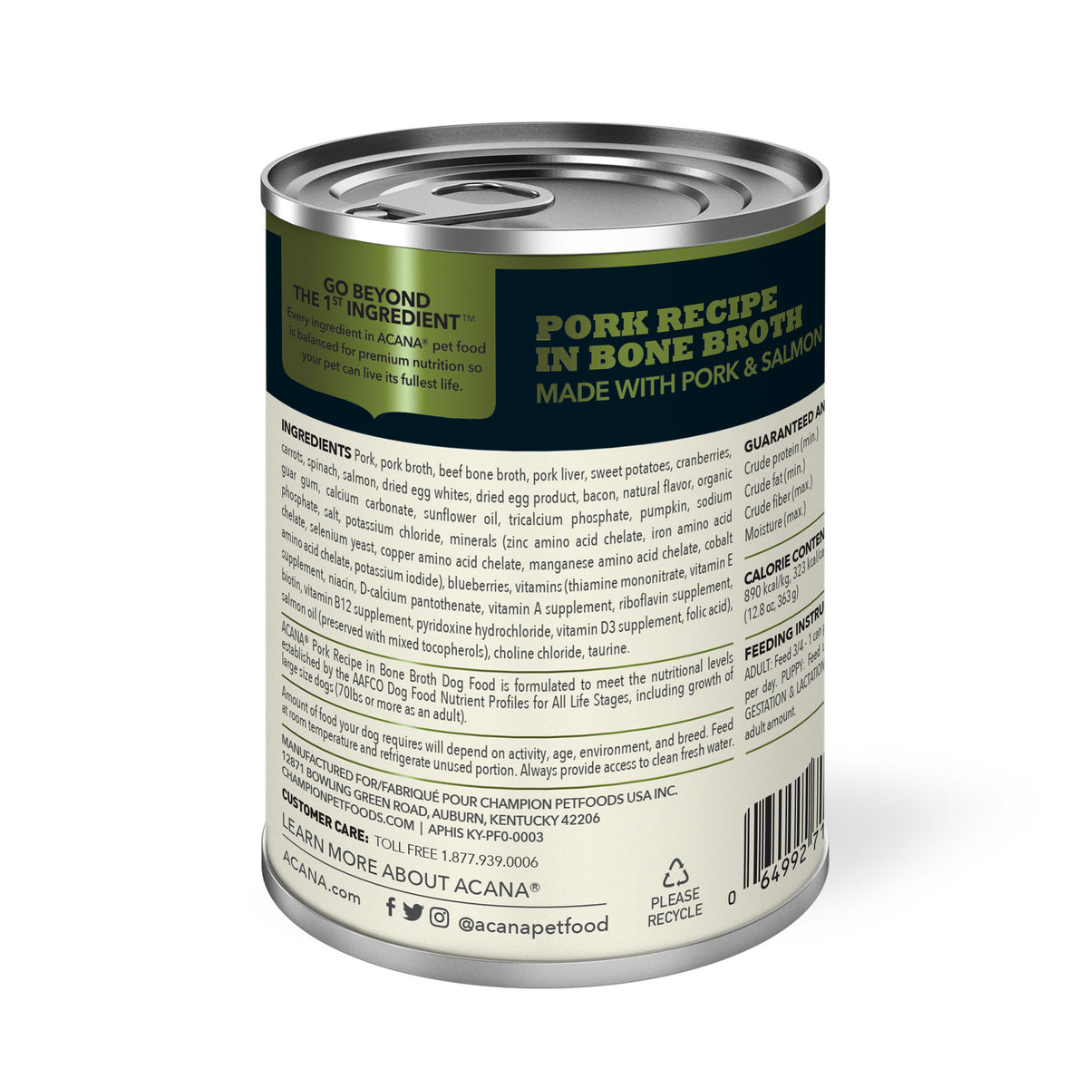 Acana Premium Chunks Pork Recipe in Bone Broth For Dogs