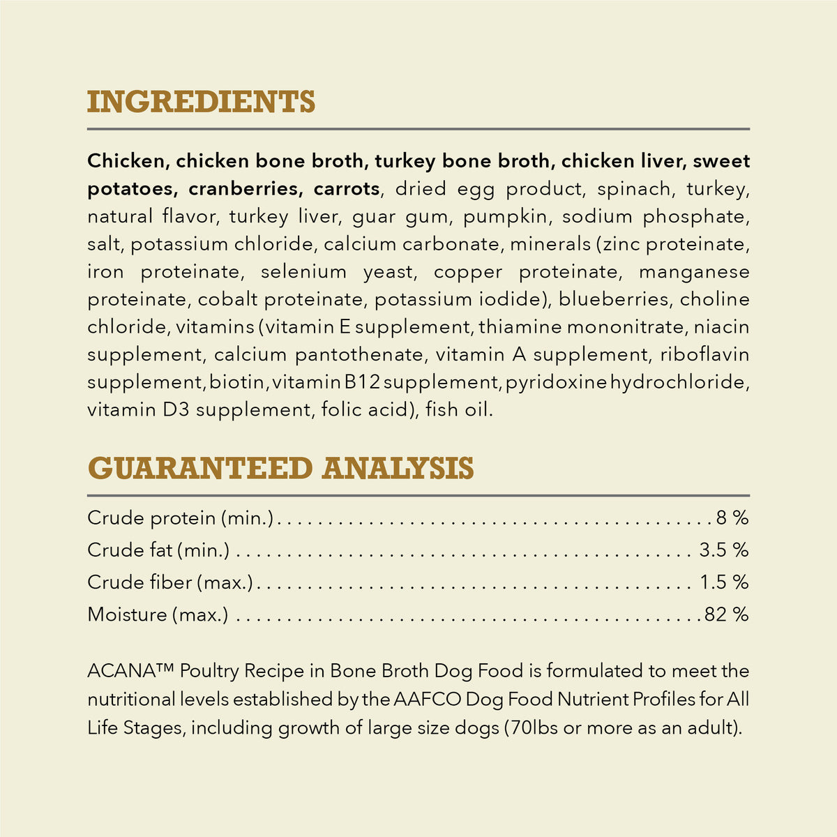 ACANA Premium Chunks Poultry Recipe In Bone Broth Wet Dog Food