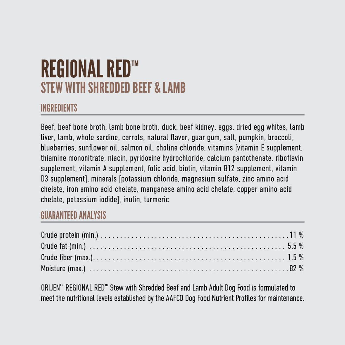 ORIJEN Real Meat Shreds Regional Red Stew Wet Dog Food