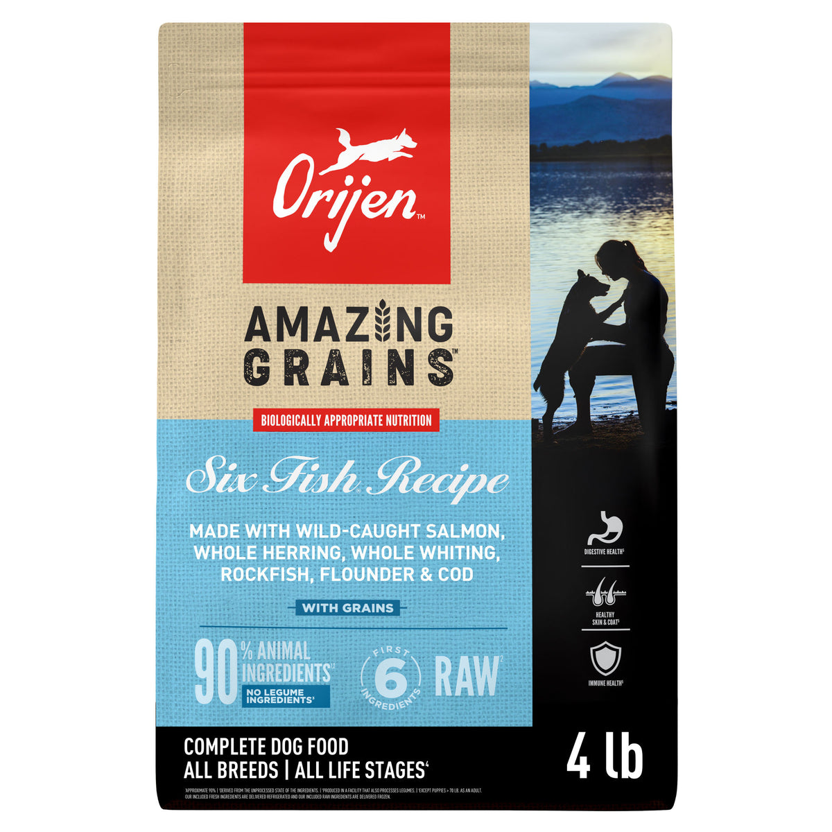 ORIJEN Amazing Grains Six Fish Recipe Dry Dog Food