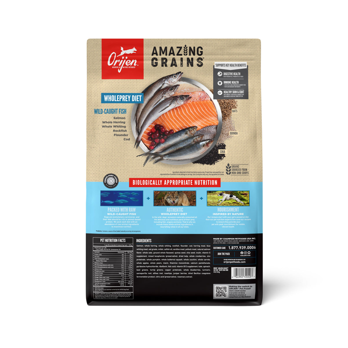 ORIJEN Amazing Grains Six Fish Recipe Dry Dog Food