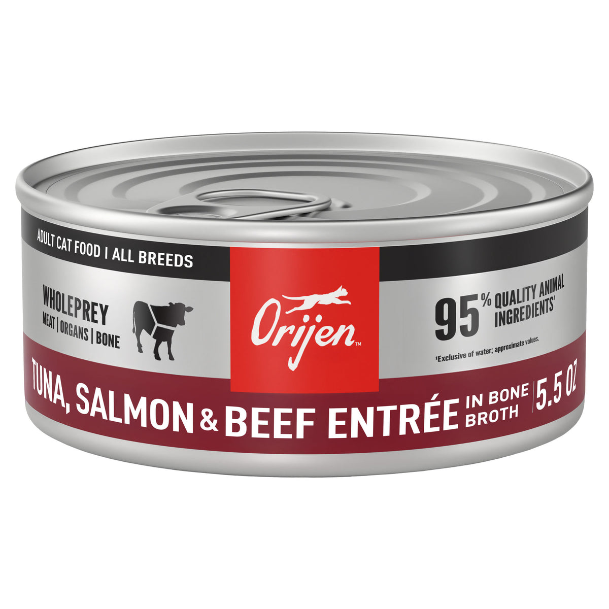 Orijen Premium Pate Tuna, Salmon & Beef Entrée in Bone Broth Canned Cat Food