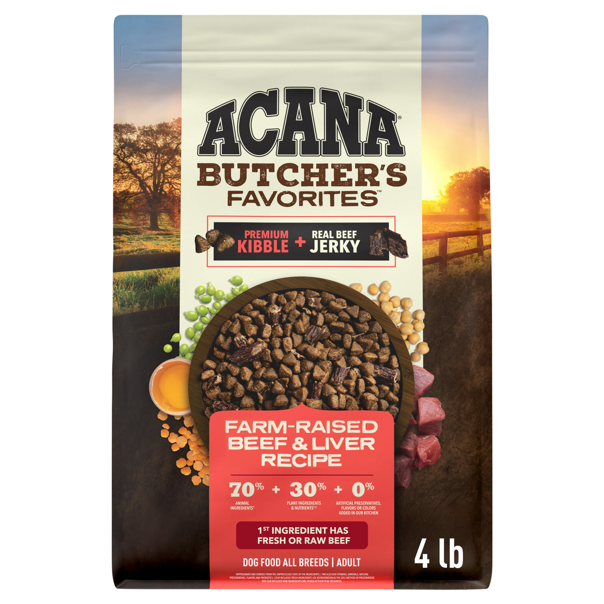 Acana Butcher's Favorites Grain-Free Farm-Raised Beef & Liver Recipe Dry Dog Food