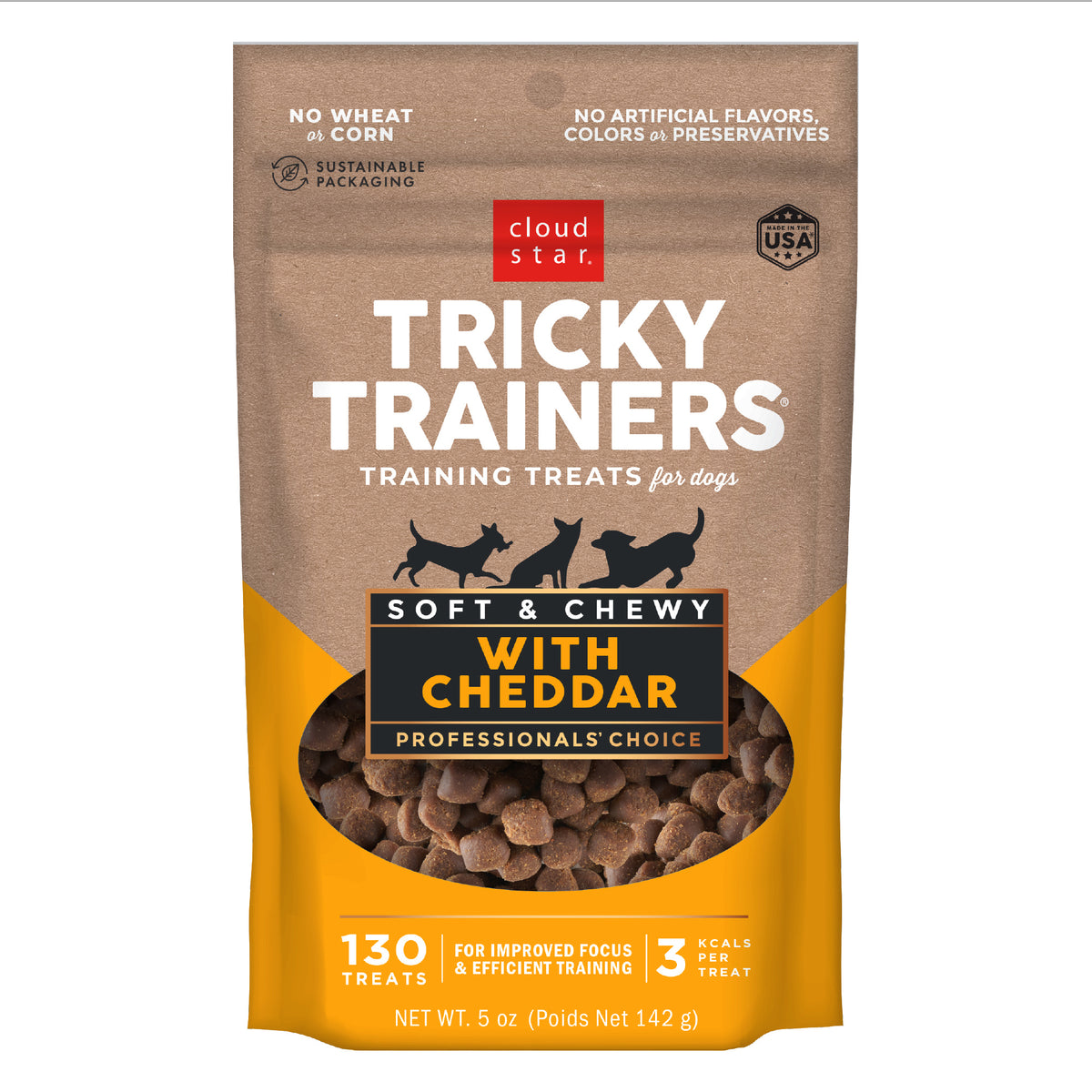 Cloud Star Tricky Trainers Soft & Chewy with Cheddar Dog Training Treats