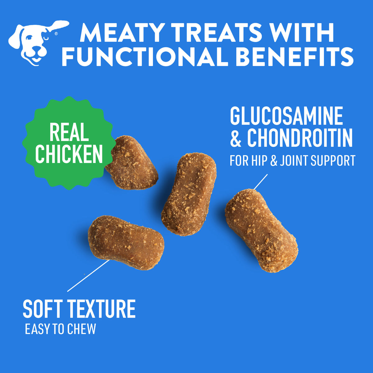 Dogswell Hip and Joint Soft & Chewy Dog Treats, Chicken Recipe 14 oz