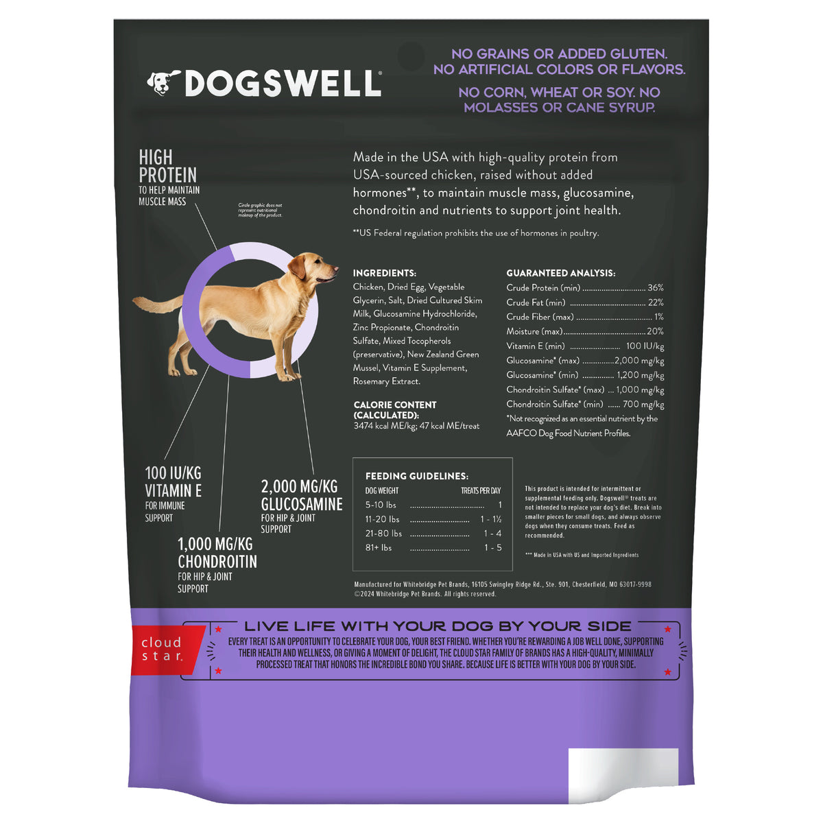 Dogswell Soft Strips Hip & Joint Chicken Recipe Grain-Free Dog Treats