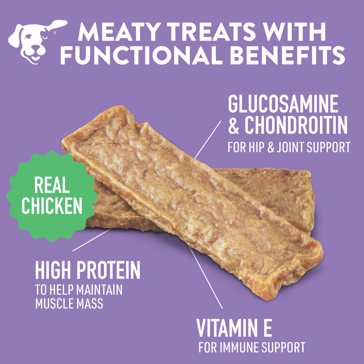 Dogswell Soft Strips Hip & Joint Chicken Recipe Grain-Free Dog Treats