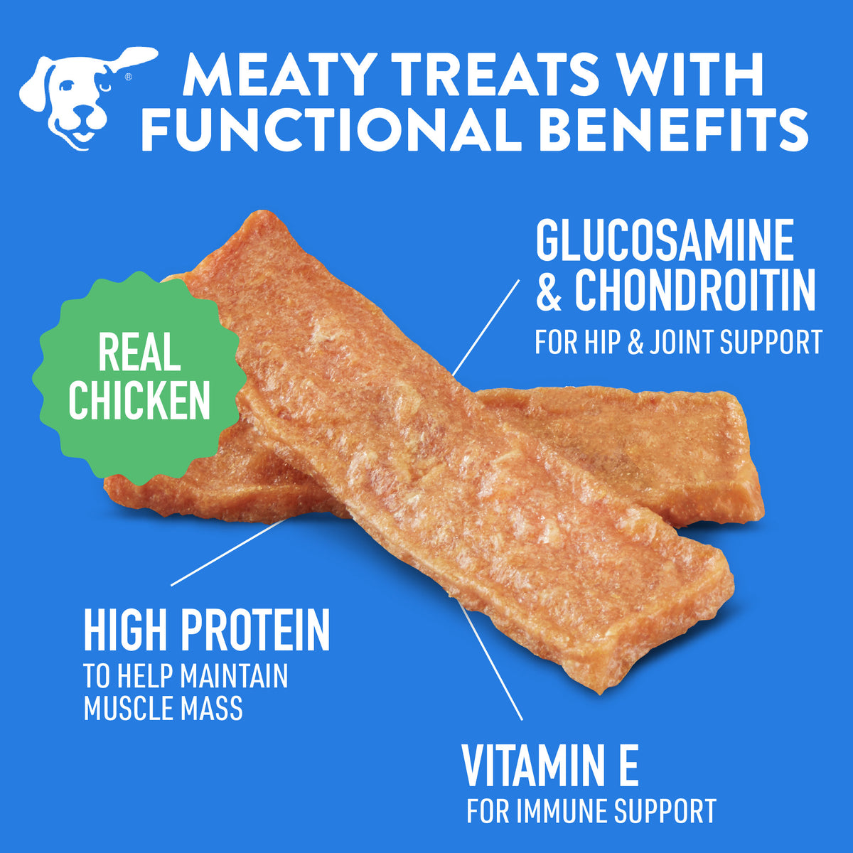 Dogswell Jerky Hip & Joint Chicken Recipe Grain-Free Dog Treats