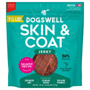 Dogswell Skin & Coat Salmon Recipe Jerky Dog Treats 18 oz