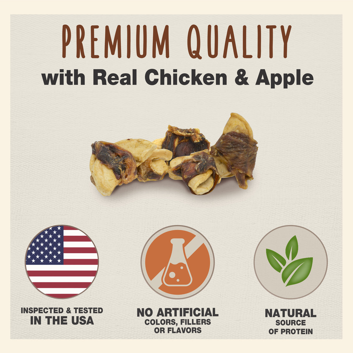 Cadet Premium Gourmet Chicken & Apple Wraps Dog Treats 14 oz