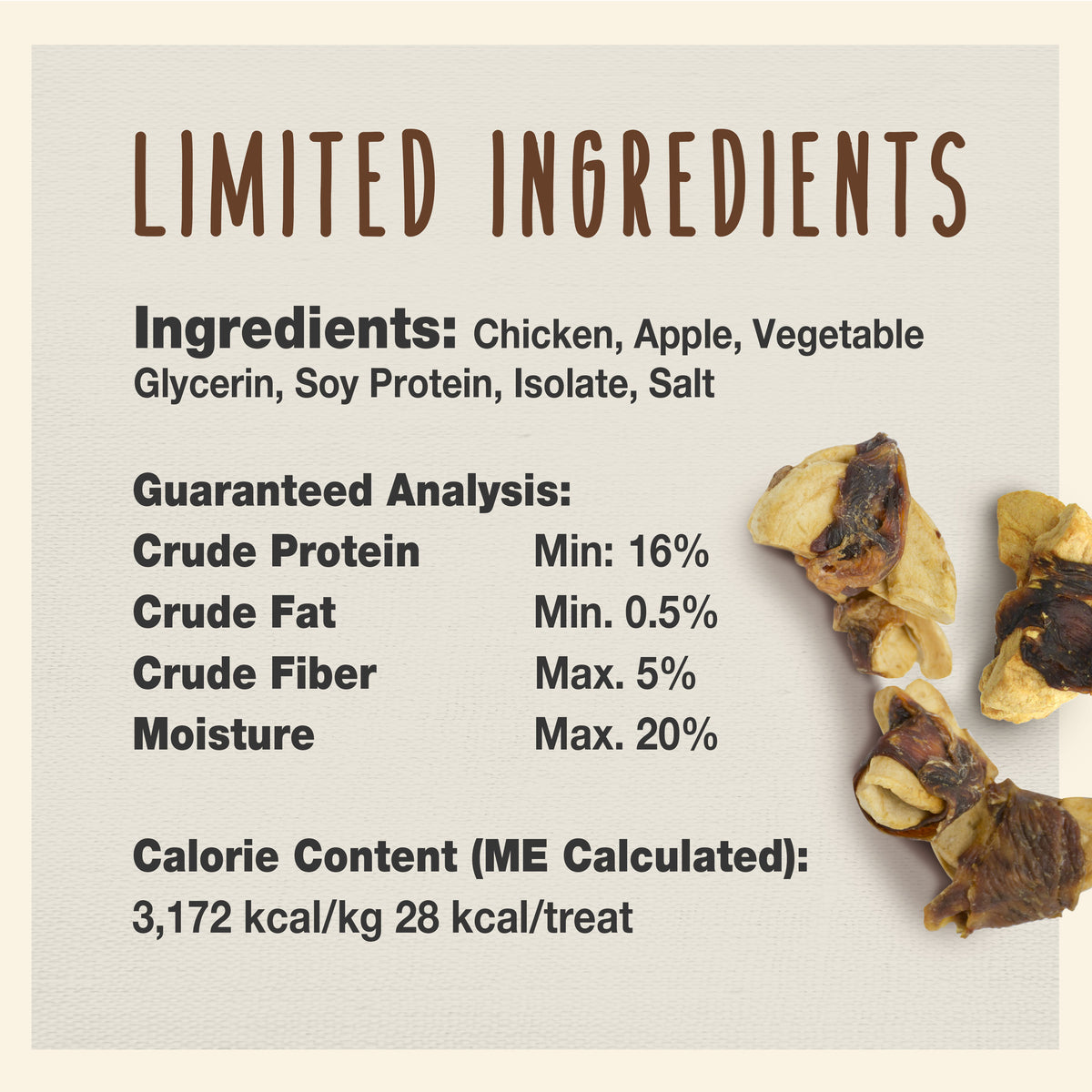 Cadet Premium Gourmet Chicken & Apple Wraps Dog Treats 14 oz
