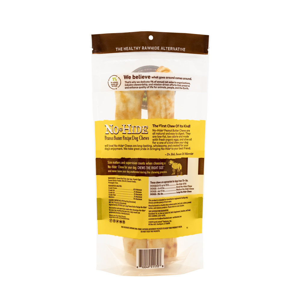 EARTH ANIMAL 11in No-Hide Peanut Butter Chew For Dogs