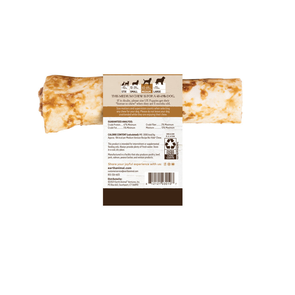 EARTH ANIMAL 7 in No-Hide Vension Chew For Dogs