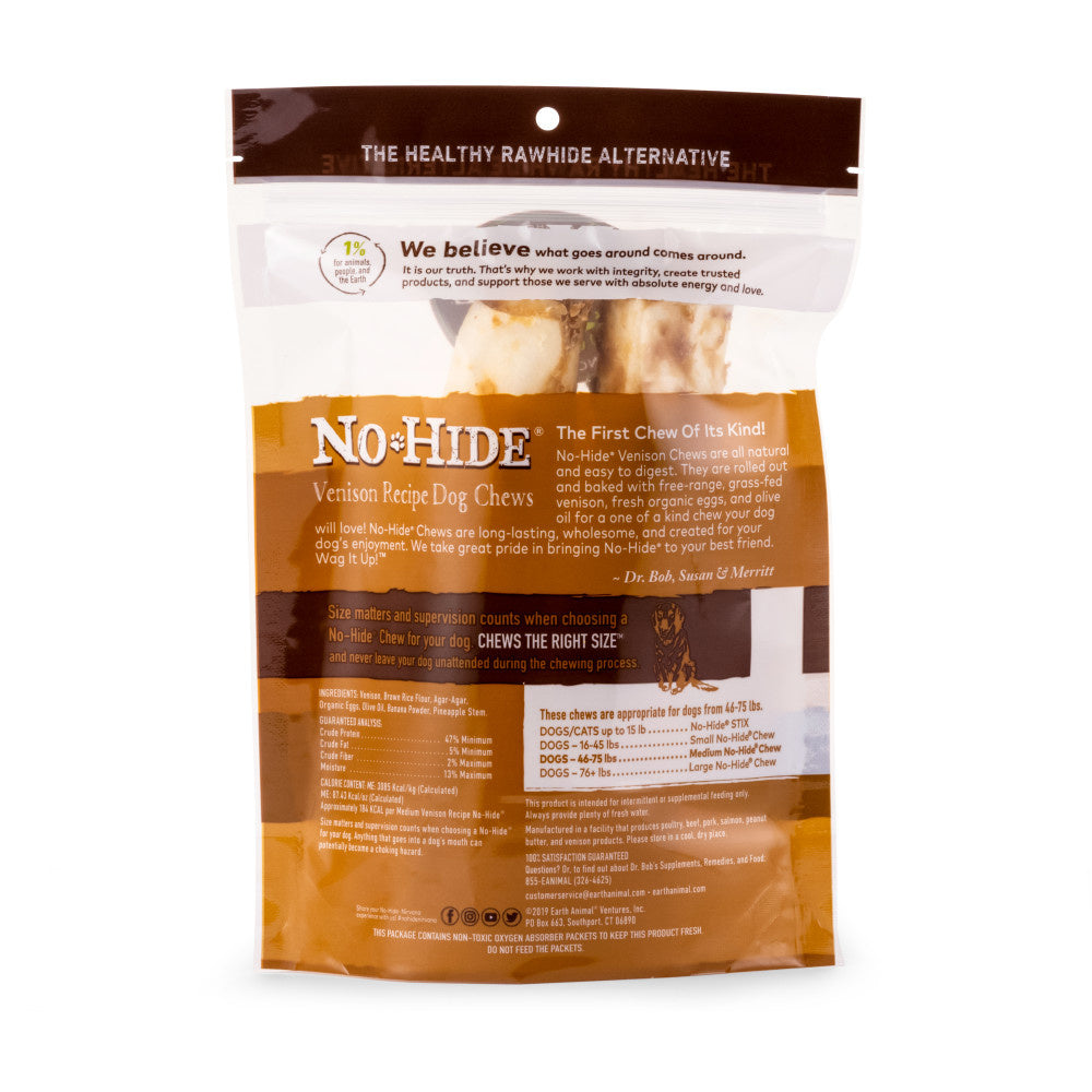 EARTH ANIMAL 7 in No-Hide Vension Chew For Dogs