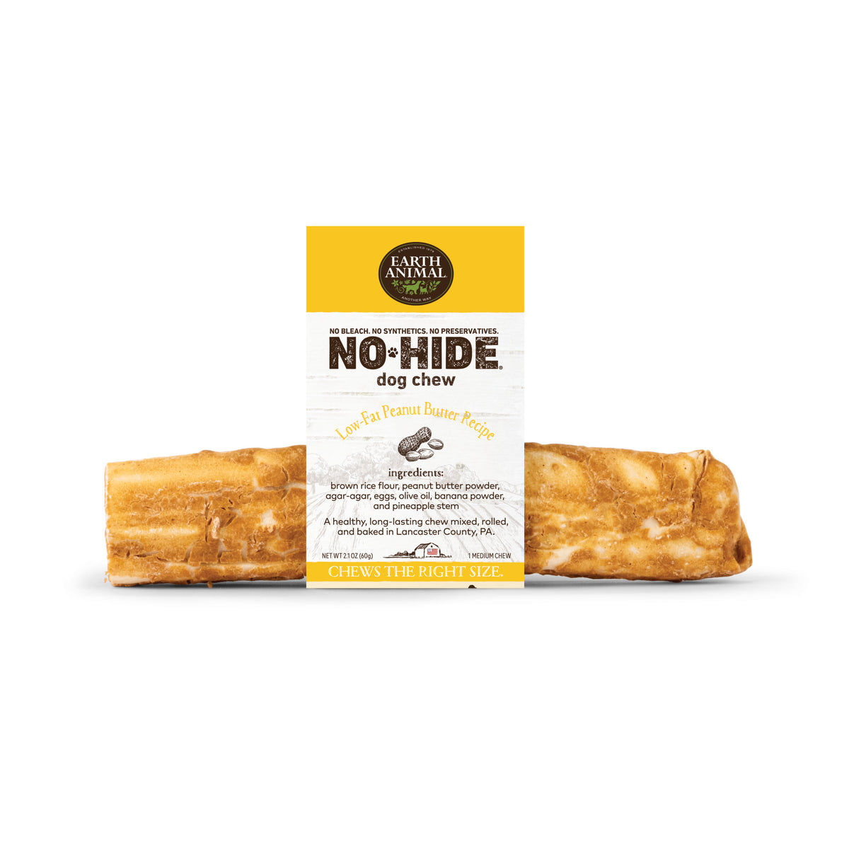 EARTH ANIMAL 7 in No-Hide Peanut Butter Chew For Dogs