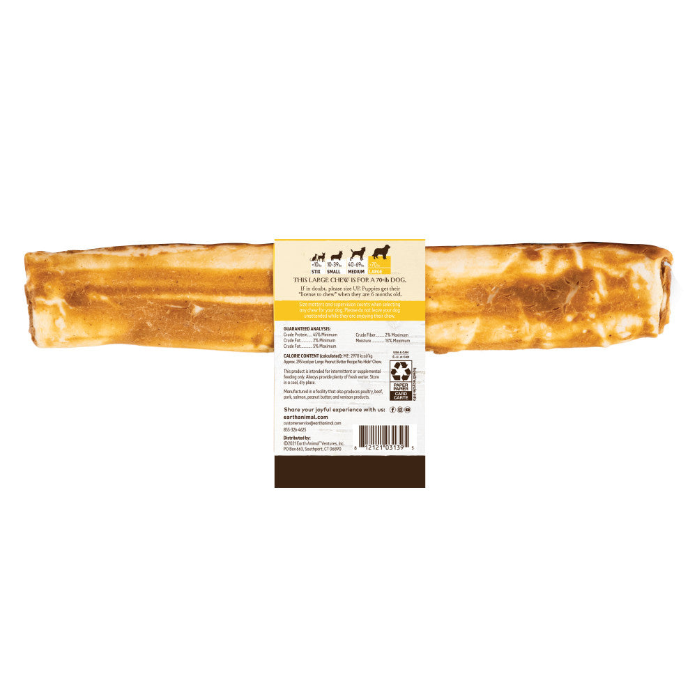 EARTH ANIMAL 11in No-Hide Peanut Butter Chew For Dogs