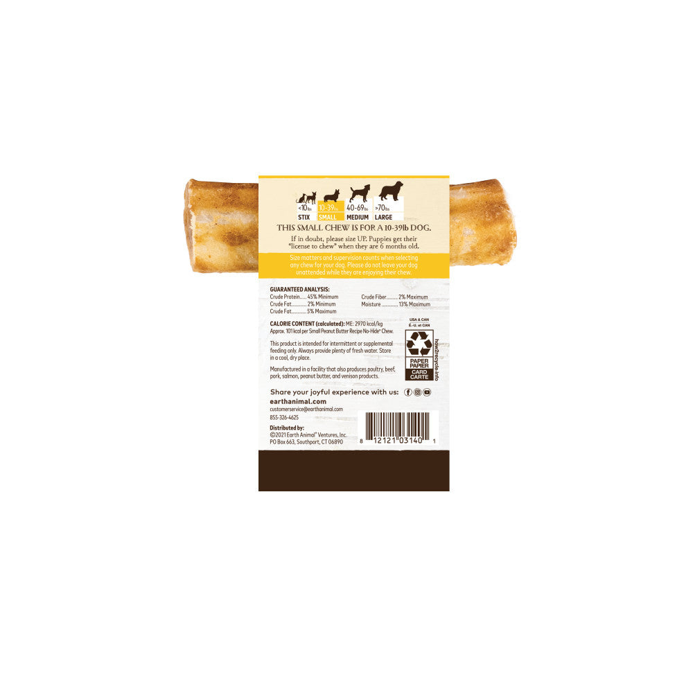 EARTH ANIMAL 4 in No-Hide Peanut Butter Chew For Dogs