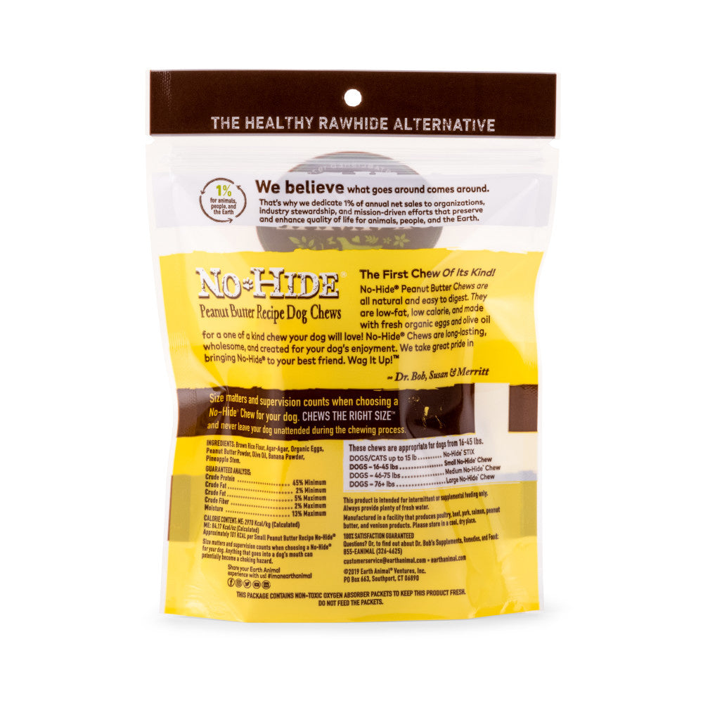 EARTH ANIMAL 4 in No-Hide Peanut Butter Chew For Dogs