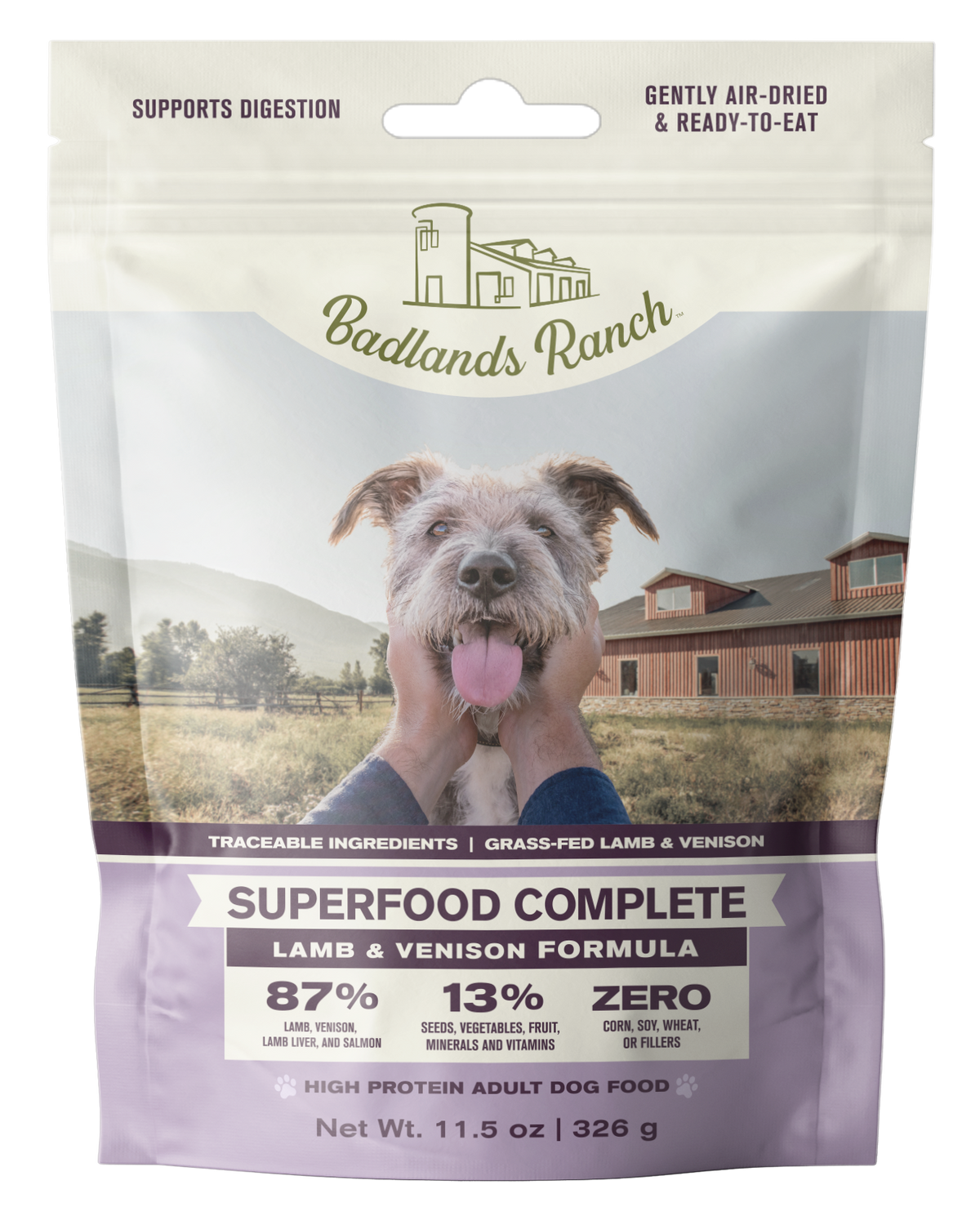BADLANDS RANCH Superfood Complete Lamb & Venison Formula Adult Air-Dried Dog Food