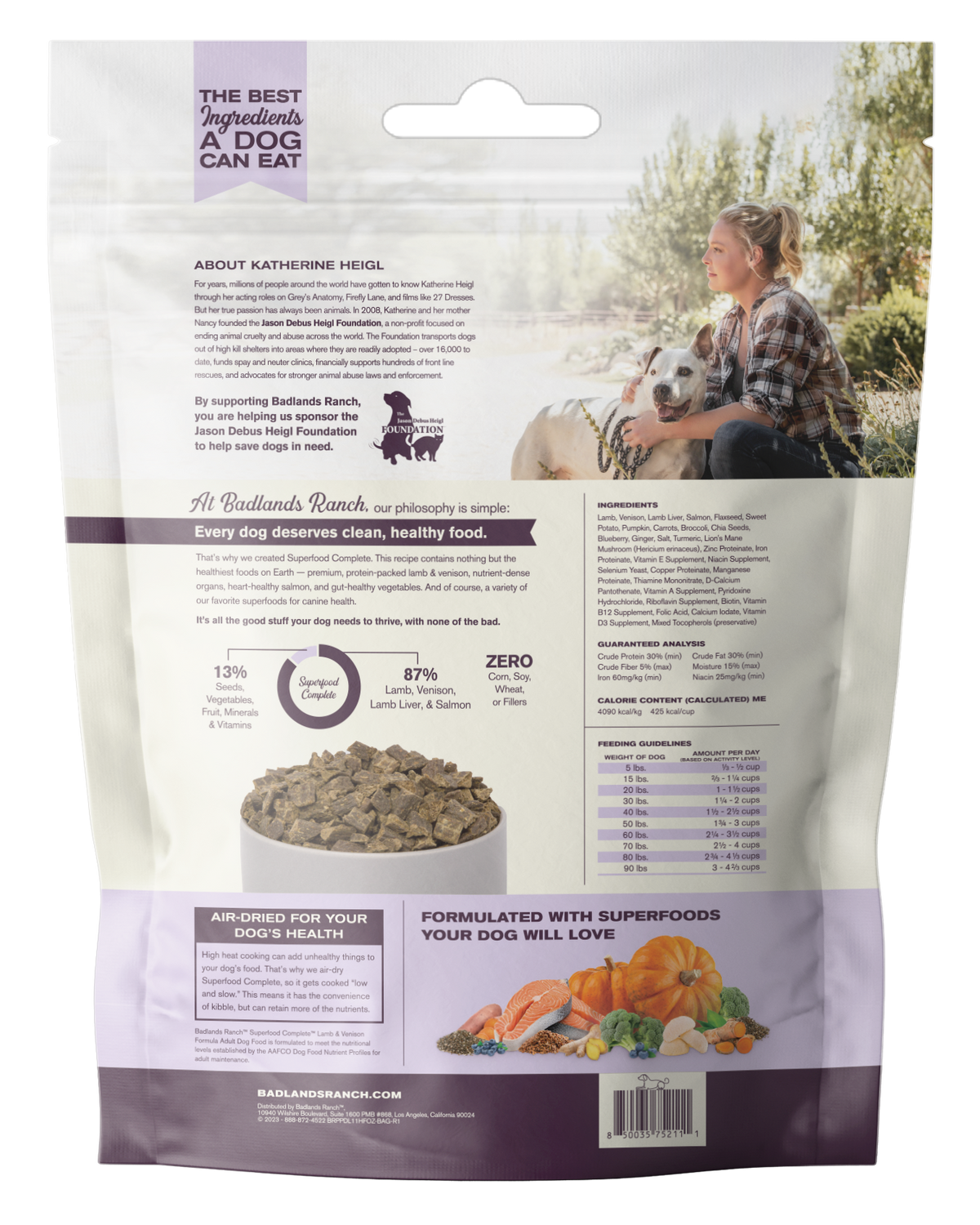 BADLANDS RANCH Superfood Complete Lamb & Venison Formula Adult Air-Dried Dog Food