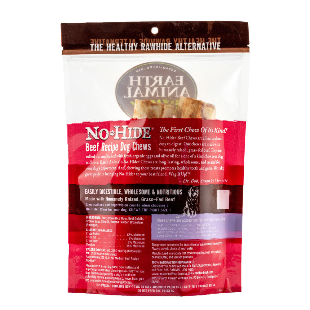 EARTH ANIMAL 7 in No-Hide Beef Chew For Dogs