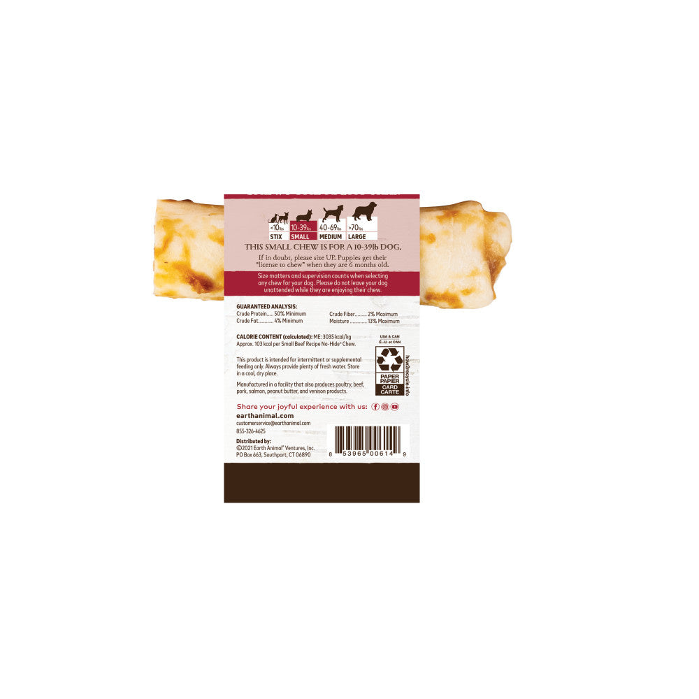 EARTH ANIMAL 4 in No-Hide Beef Chew For Dogs