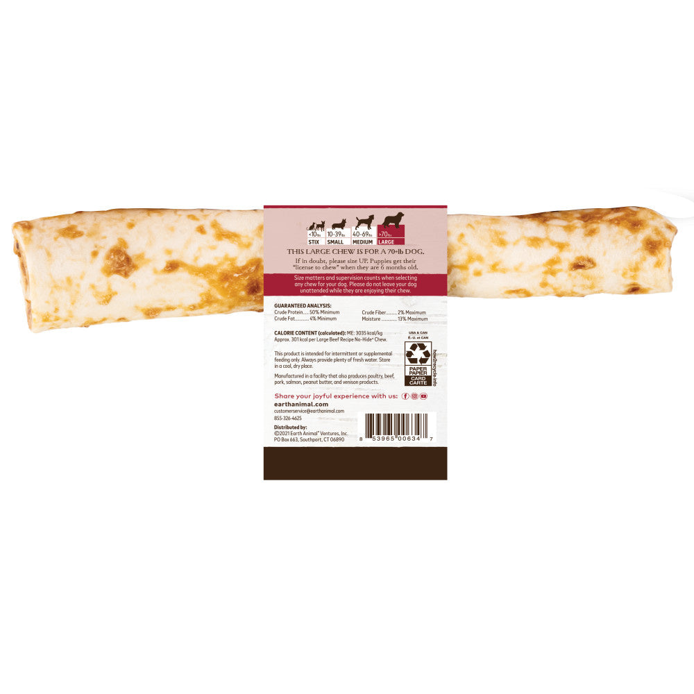 Earth Animal Large No-Hide Beef Chew For Dogs