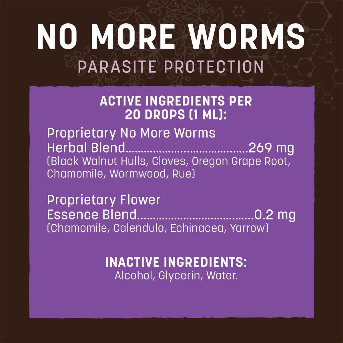 Earth Animal No More Worms Organic Herbal Remedy for Dogs & Cats 2 oz