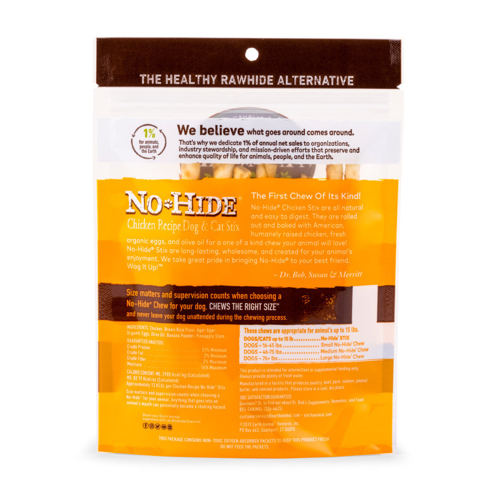 EARTH ANIMAL No-Hide Chicken Stix For Dogs