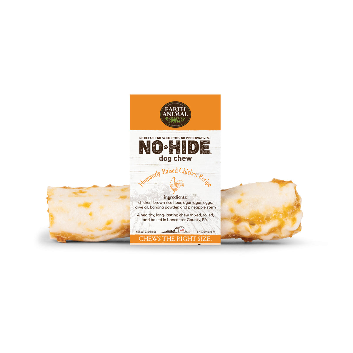 EARTH ANIMAL 7 in No-Hide Chicken Chew For Dogs