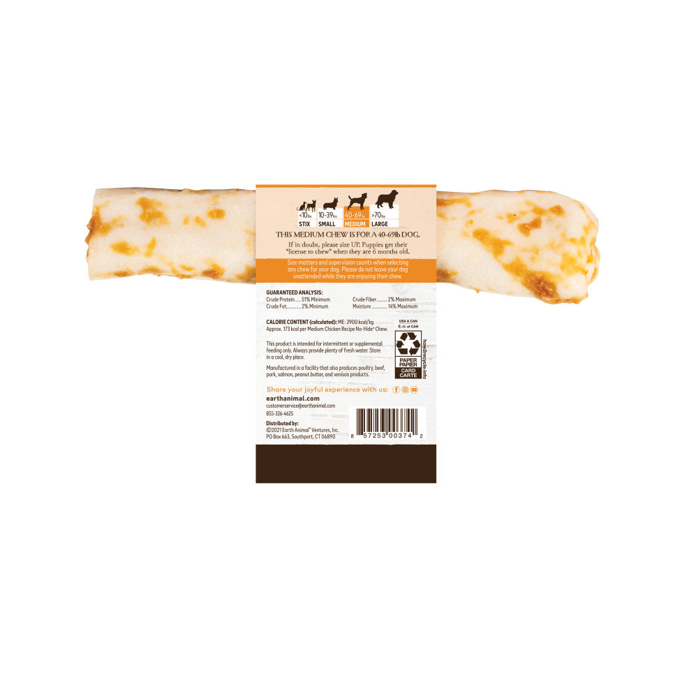 EARTH ANIMAL 7 in No-Hide Chicken Chew For Dogs