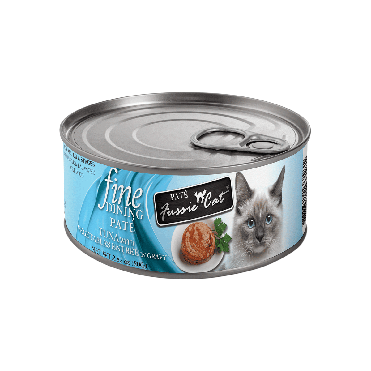 FUSSIE CAT Fine Dining Pate Tuna with Vegetables Entrée in Gravy Canned Cat Food