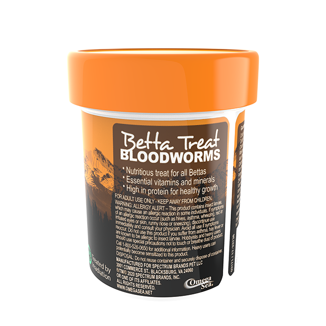 Omega One Freeze-Dried Bloodworms Betta Treat .11 oz