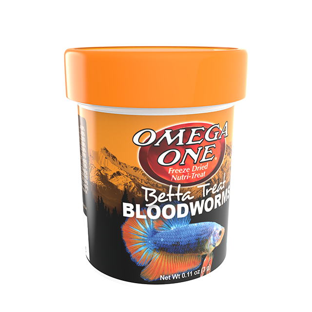 Omega One Freeze-Dried Bloodworms Betta Treat .11 oz